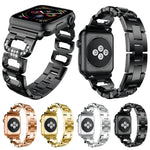 สายรัดนาฬิกาโลหะผสมสังกะสีลายเพชรสี่เหลี่ยม สำหรับ Apple Watch 46mm / 49mm / 45mm / 44mm, สำหรับ Apple Watch 42mm / 41mm / 40mm / 38mm