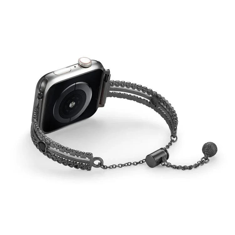 สายรัดนาฬิกาโลหะผสมสังกะสีแบบกำไลรักหินสีขาว สำหรับ Apple Watch 46mm / 49mm / 45mm / 44mm, สำหรับ Apple Watch 42mm / 41mm / 40mm / 38mm