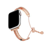 สายรัดนาฬิกาโลหะผสมสังกะสีแบบกำไลรักหินสีขาว สำหรับ Apple Watch 46mm / 49mm / 45mm / 44mm, สำหรับ Apple Watch 42mm / 41mm / 40mm / 38mm