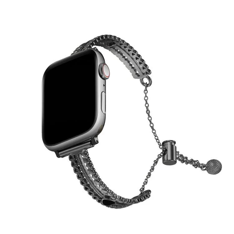 สายรัดนาฬิกาโลหะผสมสังกะสีแบบกำไลรักหินสีขาว สำหรับ Apple Watch 46mm / 49mm / 45mm / 44mm, สำหรับ Apple Watch 42mm / 41mm / 40mm / 38mm