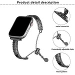สายรัดนาฬิกาโลหะผสมสังกะสีแบบกำไลรักหินสีขาว สำหรับ Apple Watch 46mm / 49mm / 45mm / 44mm, สำหรับ Apple Watch 42mm / 41mm / 40mm / 38mm