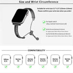 สายรัดนาฬิกาโลหะผสมสังกะสีแบบกำไลรักหินสีขาว สำหรับ Apple Watch 46mm / 49mm / 45mm / 44mm, สำหรับ Apple Watch 42mm / 41mm / 40mm / 38mm