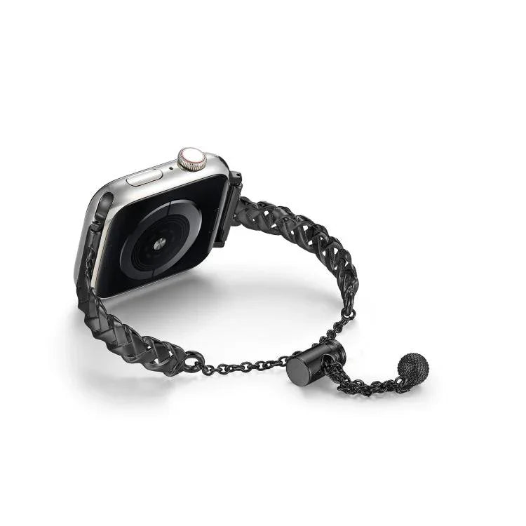 สายรัดนาฬิกาโลหะผสมสังกะสีแบบถักเงางาม สำหรับ Apple Watch 46mm / 49mm / 45mm / 44mm, สำหรับ Apple Watch 42mm / 41mm / 40mm / 38mm