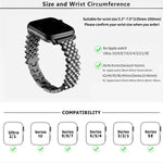 สายรัดนาฬิกาโลหะผสมสังกะสีลายเพชรรูปสี่เหลี่ยมขนมเปียกปูน สำหรับ Apple Watch 46mm / 49mm / 45mm / 44mm, สำหรับ Apple Watch 42mm / 41mm / 40mm / 38mm