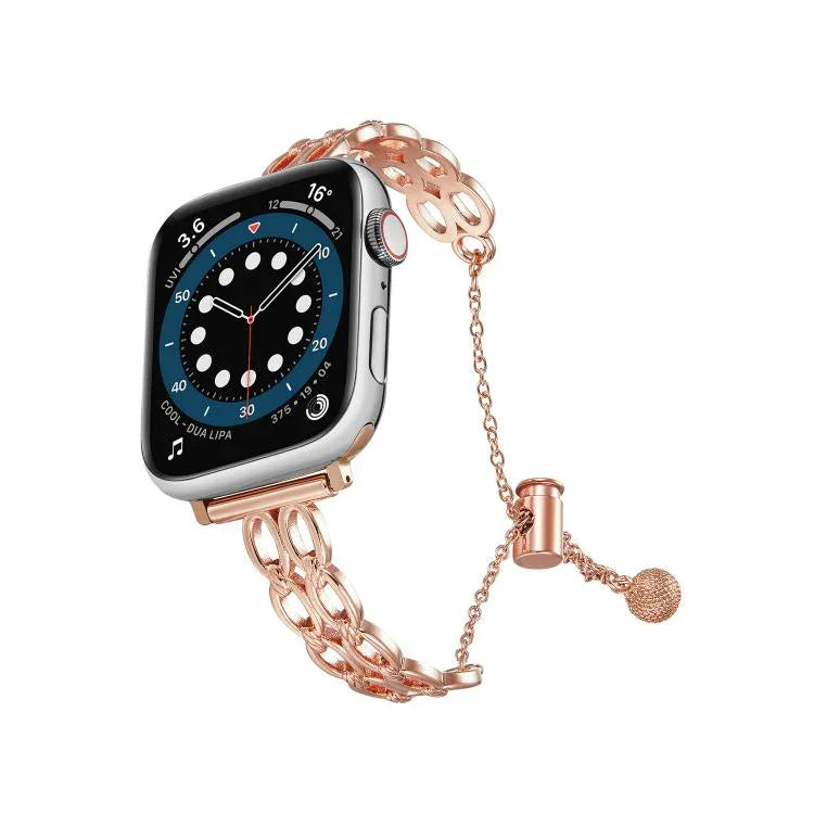 สายรัดนาฬิกาโลหะผสมสังกะสีแบบวงแหวนคู่ สำหรับ Apple Watch 46mm / 49mm / 45mm / 44mm, สำหรับ Apple Watch 42mm / 41mm / 40mm / 38mm
