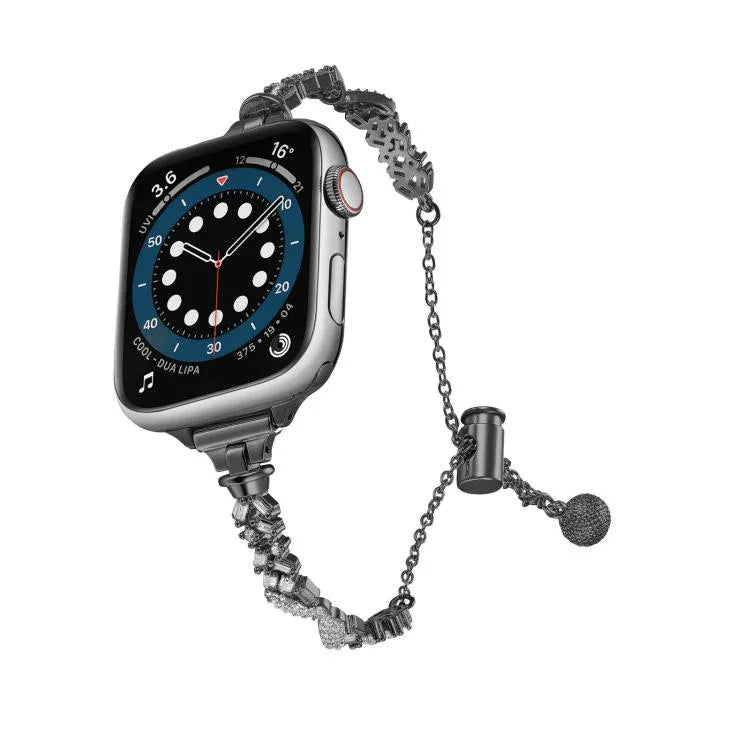 สายรัดนาฬิกาโลหะผสมสังกะสีประดับเพชรบด Wings สำหรับ Apple Watch 46 มม. / 49 มม. / 45 มม. / 44 มม. สำหรับ Apple Watch 42 มม. / 41 มม. / 40 มม. / 38 มม.