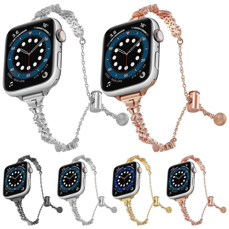 สายรัดนาฬิกาโลหะผสมสังกะสีประดับเพชรบด Wings สำหรับ Apple Watch 46 มม. / 49 มม. / 45 มม. / 44 มม. สำหรับ Apple Watch 42 มม. / 41 มม. / 40 มม. / 38 มม.