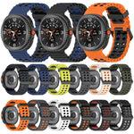 สายรัดนาฬิกาซิลิโคนสองสีหัวเข็มขัดคู่แบบ Marine สำหรับ Samsung Galaxy Watch8 / Watch8 Classic