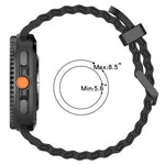 สายรัดนาฬิกาซิลิโคนสองสีหัวเข็มขัดคู่แบบ Marine สำหรับ Samsung Galaxy Watch8 / Watch8 Classic