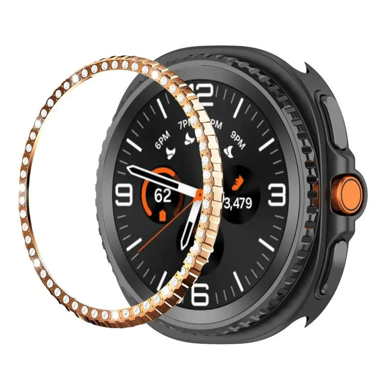 แหวนป้องกันนาฬิกาโลหะเพชรแถวเดียว สำหรับ Samsung Galaxy Watch8 Classic 46mm