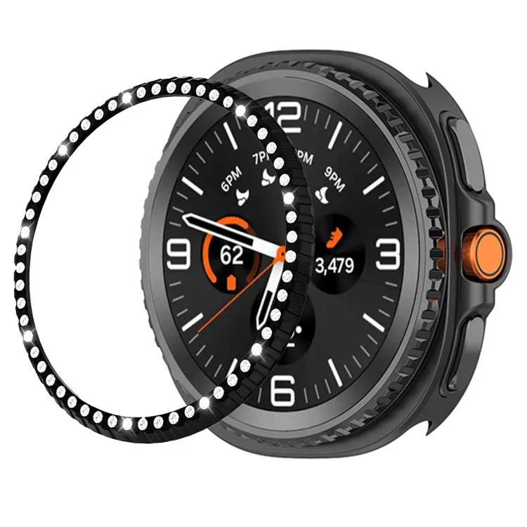 แหวนป้องกันนาฬิกาโลหะเพชรแถวเดียว สำหรับ Samsung Galaxy Watch8 Classic 46mm