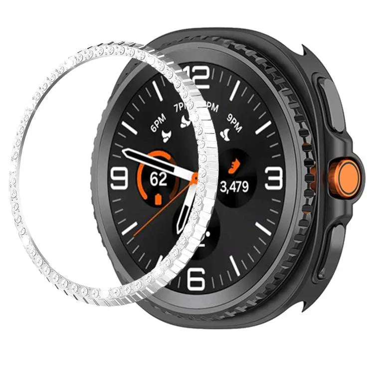 แหวนป้องกันนาฬิกาโลหะเพชรแถวเดียว สำหรับ Samsung Galaxy Watch8 Classic 46mm