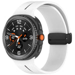 สายรัดนาฬิกาซิลิโคนหัวเข็มขัดแม่เหล็กพับได้ สำหรับ Samsung Galaxy Watch8 / Watch8 Classic