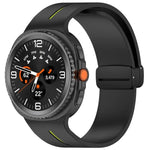 สายรัดนาฬิกาซิลิโคนหัวเข็มขัดแม่เหล็กพับได้ สำหรับ Samsung Galaxy Watch8 / Watch8 Classic