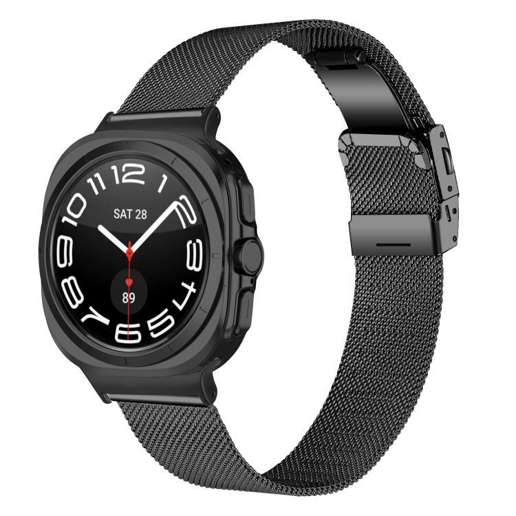 สายโลหะ Milanese Turtle Buckle สำหรับ Samsung Galaxy Watch Ultra 47mm / Ultra 2025