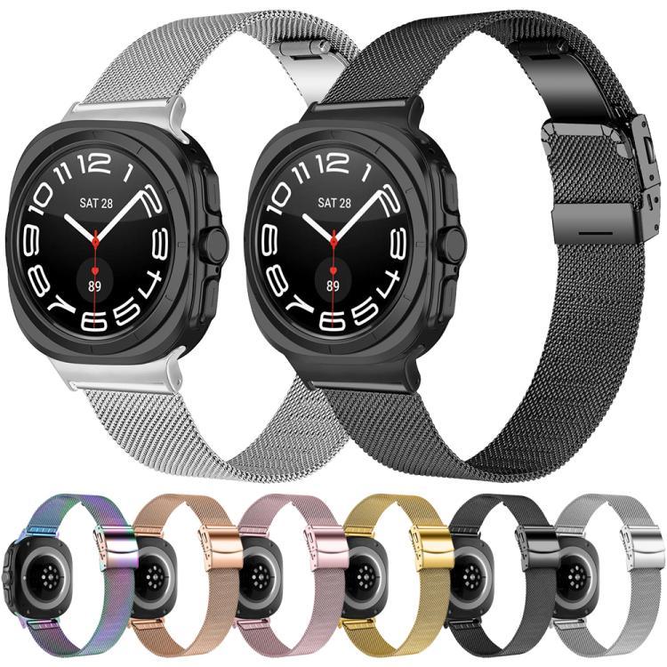 สายโลหะ Milanese Turtle Buckle สำหรับ Samsung Galaxy Watch Ultra 47mm / Ultra 2025