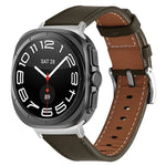 สายหนังแท้ Nappa Silver Buckle สำหรับ Samsung Galaxy Watch Ultra 47mm / Ultra 2025