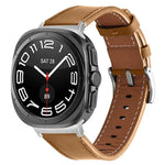 สายหนังแท้ Nappa Silver Buckle สำหรับ Samsung Galaxy Watch Ultra 47mm / Ultra 2025