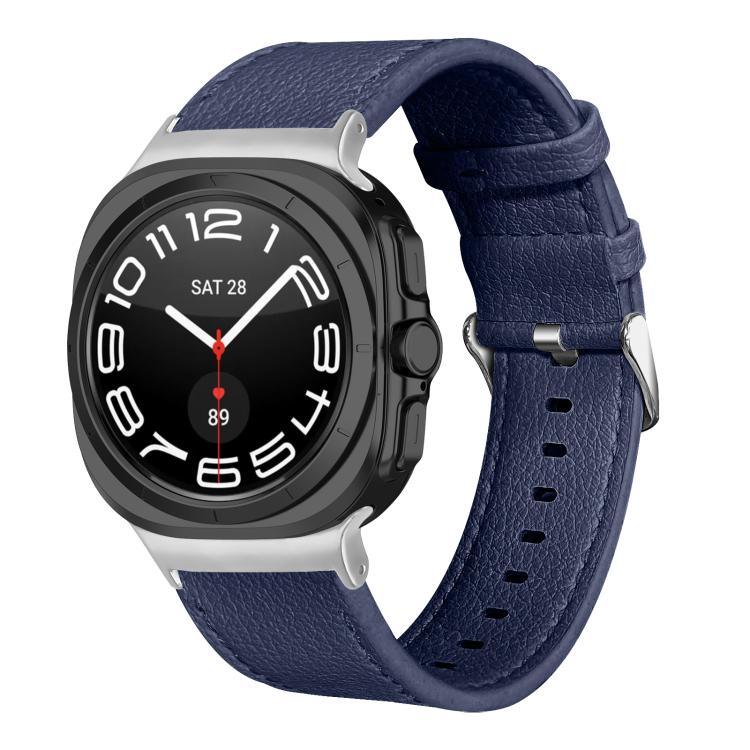 สายหนังแท้ Lychee สองด้าน สำหรับ Samsung Galaxy Watch Ultra 47mm / Ultra 2025