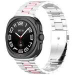 สายสแตนเลสสตีลสามเม็ดพร้อมเครื่องมือถอด สำหรับ Samsung Galaxy Watch Ultra 47mm / Ultra 2025, สำหรับ Samsung Galaxy Watch8 / Watch8 Classic