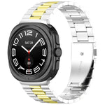 สายสแตนเลสสตีลสามเม็ดพร้อมเครื่องมือถอด สำหรับ Samsung Galaxy Watch Ultra 47mm / Ultra 2025, สำหรับ Samsung Galaxy Watch8 / Watch8 Classic