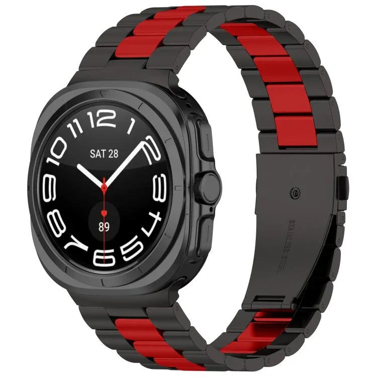 สายสแตนเลสสตีลสามเม็ดพร้อมเครื่องมือถอด สำหรับ Samsung Galaxy Watch Ultra 47mm / Ultra 2025, สำหรับ Samsung Galaxy Watch8 / Watch8 Classic
