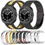 สายสแตนเลสสตีลสามเม็ดพร้อมเครื่องมือถอด สำหรับ Samsung Galaxy Watch Ultra 47mm / Ultra 2025, สำหรับ Samsung Galaxy Watch8 / Watch8 Classic