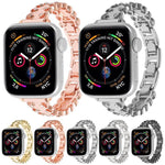 สายรัดนาฬิกาโลหะผสมขอบลูกไม้ประดับเพชร สำหรับ Apple Watch 46mm / 49mm / 45mm / 44mm, สำหรับ Apple Watch 42mm / 41mm / 40mm / 38mm