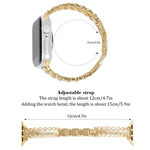 สายรัดนาฬิกาโลหะผสมขอบลูกไม้ประดับเพชร สำหรับ Apple Watch 46mm / 49mm / 45mm / 44mm, สำหรับ Apple Watch 42mm / 41mm / 40mm / 38mm