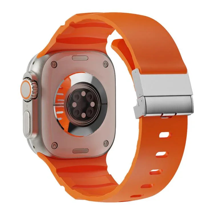 สายรัดนาฬิกาซิลิโคนหัวล็อกแม่เหล็ก สำหรับ Apple Watch 46mm / 49mm / 45mm / 44mm