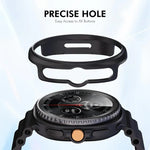 ENKAY Hat-Prince 2 in 1 ฝาครอบนาฬิกา PC สีทึบพร้อมฟิล์มนุ่ม PMMA ครอบคลุมเต็ม สำหรับ Samsung Galaxy Watch8 Classic 46mm