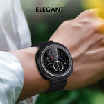 ENKAY Hat-Prince 2 in 1 ฝาครอบนาฬิกา PC สีทึบพร้อมฟิล์มนุ่ม PMMA ครอบคลุมเต็ม สำหรับ Samsung Galaxy Watch8 Classic 46mm