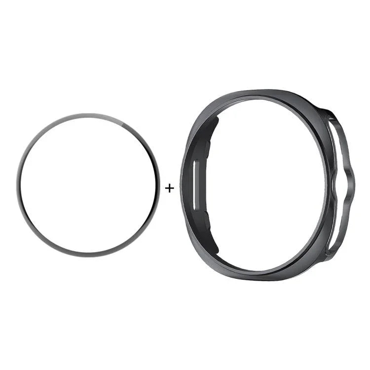ENKAY Hat-Prince 2 in 1 ฝาครอบนาฬิกา PC สีทึบพร้อมฟิล์มนุ่ม PMMA ครอบคลุมเต็ม สำหรับ Samsung Galaxy Watch8 Classic 46mm