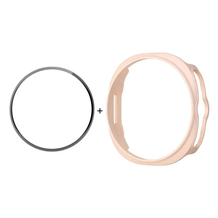 ENKAY Hat-Prince 2 in 1 ฝาครอบนาฬิกา PC สีทึบพร้อมฟิล์มนุ่ม PMMA ครอบคลุมเต็ม สำหรับ Samsung Galaxy Watch8 Classic 46mm