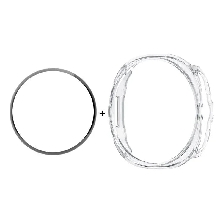 ENKAY Hat-Prince 2 in 1 ฝาครอบนาฬิกา PC สีทึบพร้อมฟิล์มนุ่ม PMMA ครอบคลุมเต็ม สำหรับ Samsung Galaxy Watch8 Classic 46mm