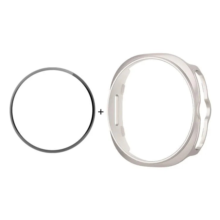 ENKAY Hat-Prince 2 in 1 ฝาครอบนาฬิกา PC สีทึบพร้อมฟิล์มนุ่ม PMMA ครอบคลุมเต็ม สำหรับ Samsung Galaxy Watch8 Classic 46mm