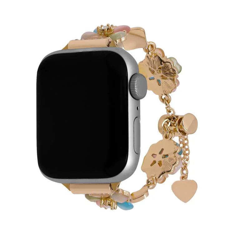 สายรัดนาฬิกาโลหะผสมโซ่ใบโคลเวอร์สี่แฉก สำหรับ Apple Watch 46mm / 49mm / 45mm / 44mm, สำหรับ Apple Watch 42mm / 41mm / 40mm / 38mm