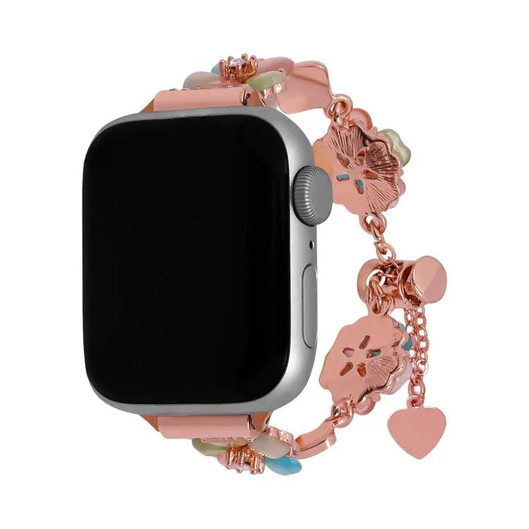 สายรัดนาฬิกาโลหะผสมโซ่ใบโคลเวอร์สี่แฉก สำหรับ Apple Watch 46mm / 49mm / 45mm / 44mm, สำหรับ Apple Watch 42mm / 41mm / 40mm / 38mm