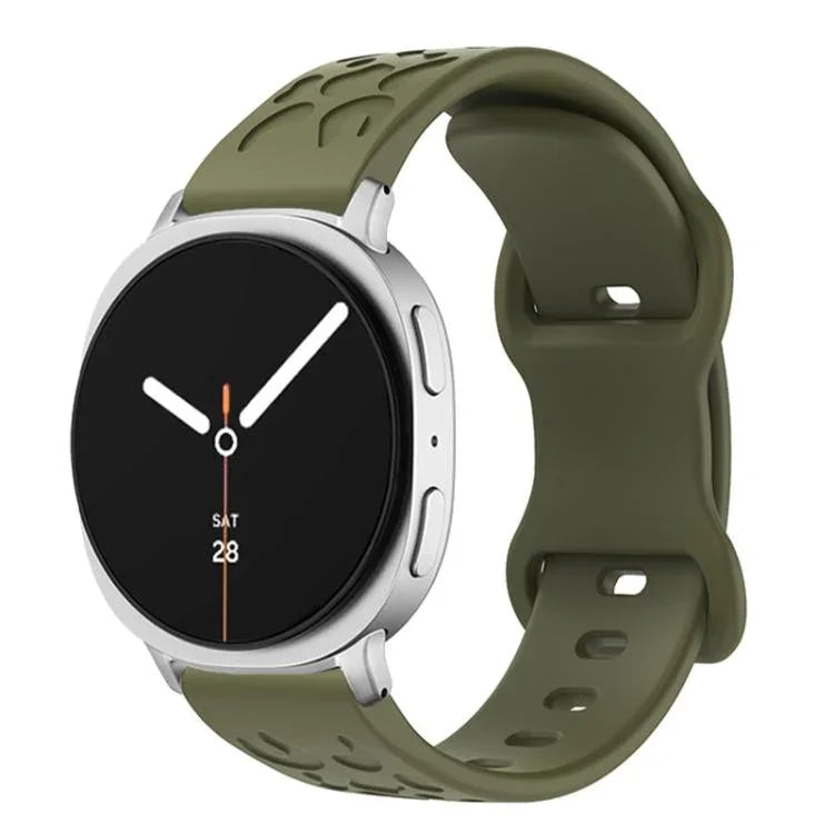 Concave Leopard Butterfly Buckle Silicone Watch Band, For Samsung Galaxy Watch8 / Watch8 Classic