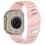 สายรัดนาฬิกาซิลิโคนสองสีระบายอากาศพร้อมหัวเข็มขัดเฉียง สำหรับ Apple Watch 46mm / 49mm / 45mm / 44mm