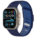 สายรัดนาฬิกาซิลิโคนสองสีระบายอากาศพร้อมหัวเข็มขัดเฉียง สำหรับ Apple Watch 46mm / 49mm / 45mm / 44mm