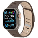 สายรัดนาฬิกาซิลิโคนสองสีระบายอากาศพร้อมหัวเข็มขัดเฉียง สำหรับ Apple Watch 46mm / 49mm / 45mm / 44mm