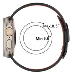 สายรัดนาฬิกาซิลิโคนสองสีระบายอากาศพร้อมหัวเข็มขัดเฉียง สำหรับ Apple Watch 46mm / 49mm / 45mm / 44mm