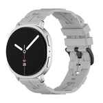 สายซิลิโคนหัวเข็มขัดสีดำหางกลม สำหรับ Samsung Galaxy Watch8 / Watch8 Classic