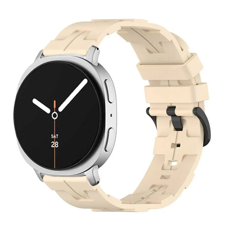 สายซิลิโคนหัวเข็มขัดสีดำหางกลม สำหรับ Samsung Galaxy Watch8 / Watch8 Classic