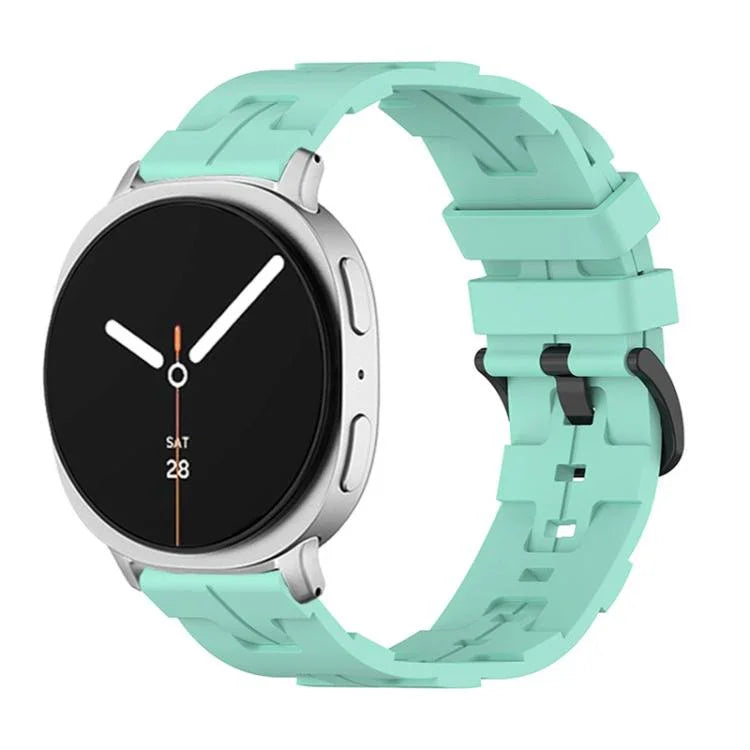สายซิลิโคนหัวเข็มขัดสีดำหางกลม สำหรับ Samsung Galaxy Watch8 / Watch8 Classic