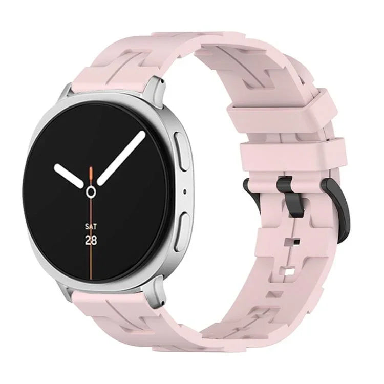 สายซิลิโคนหัวเข็มขัดสีดำหางกลม สำหรับ Samsung Galaxy Watch8 / Watch8 Classic