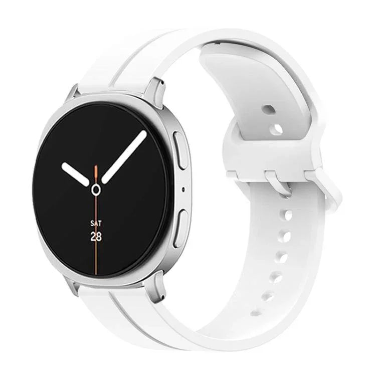 สายซิลิโคนร่องหัวเข็มขัดสีสันสดใส สำหรับ Samsung Galaxy Watch8 / Watch8 Classic