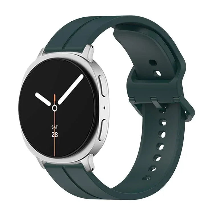 สายซิลิโคนร่องหัวเข็มขัดสีสันสดใส สำหรับ Samsung Galaxy Watch8 / Watch8 Classic