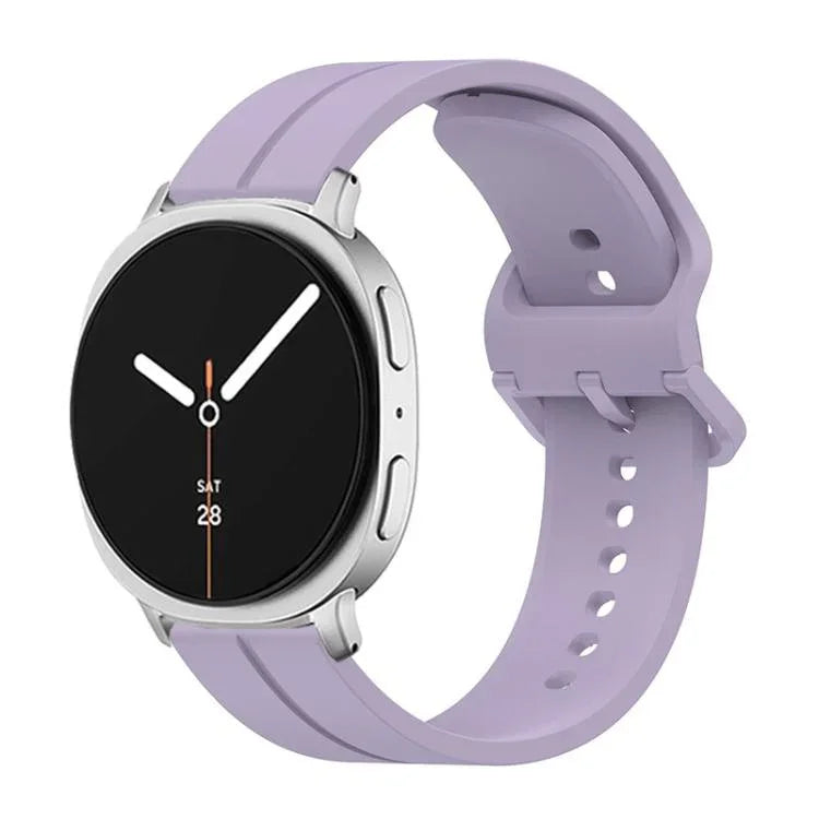 สายซิลิโคนร่องหัวเข็มขัดสีสันสดใส สำหรับ Samsung Galaxy Watch8 / Watch8 Classic